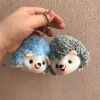 Cartoon dolls, plush toy pendants, toy backpacks, mobile phone keychains, pendants, 10cm hedgehog in a prone position, hedgehog bestsellers, long-haired hedgehogs, 4-color cute hedgehog pendants, keychains, customizable details Picture